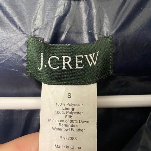 J. Crew Navy Down Filled Puffer Winter Vest - Picture 6 of 6